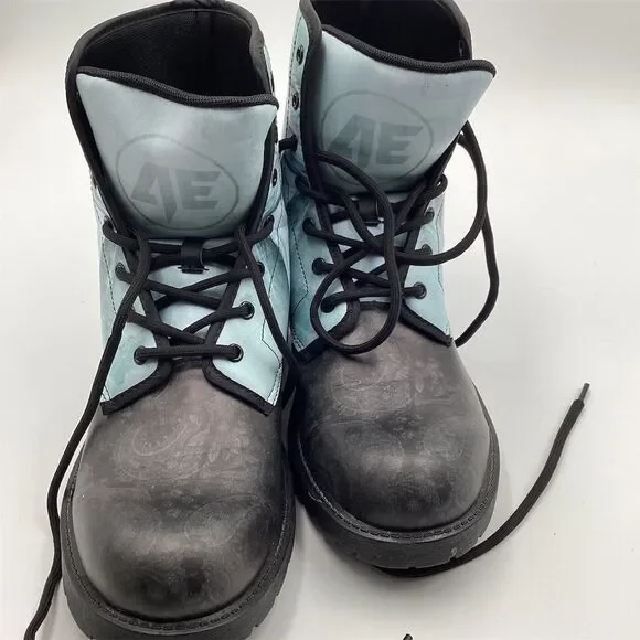 Horse Print Vegan Leather Lace-Up Boots Size 11.5 - Picture 14 of 15